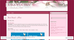 Desktop Screenshot of frivdejuegos.wordpress.com