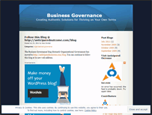 Tablet Screenshot of organizationalgovernance.wordpress.com