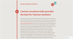 Desktop Screenshot of countryvacationschennai.wordpress.com