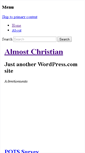 Mobile Screenshot of almostchristian.wordpress.com