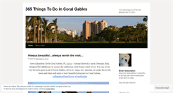 Desktop Screenshot of 365thingstodoincoralgables.wordpress.com