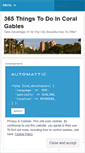 Mobile Screenshot of 365thingstodoincoralgables.wordpress.com