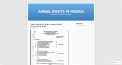 Desktop Screenshot of animalrightsinnigeria.wordpress.com