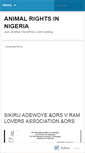 Mobile Screenshot of animalrightsinnigeria.wordpress.com