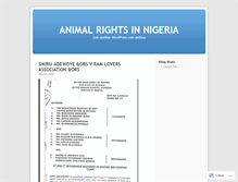 Tablet Screenshot of animalrightsinnigeria.wordpress.com