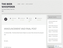 Tablet Screenshot of beerwhisperer.wordpress.com