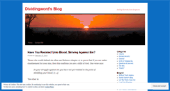 Desktop Screenshot of dividingword.wordpress.com