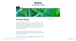 Desktop Screenshot of idealess.wordpress.com