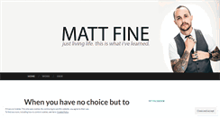 Desktop Screenshot of mattfine.wordpress.com