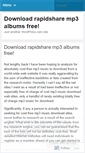 Mobile Screenshot of freerapidsharemp3albums.wordpress.com
