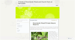 Desktop Screenshot of knowlandswood.wordpress.com