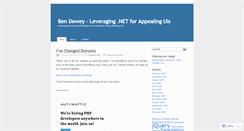 Desktop Screenshot of bendewey.wordpress.com