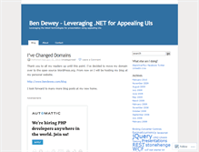Tablet Screenshot of bendewey.wordpress.com