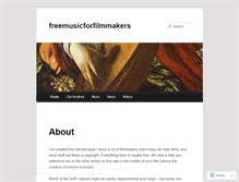 Tablet Screenshot of freemusicforfilmmakers.wordpress.com