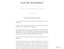 Tablet Screenshot of cleverbuildings.wordpress.com