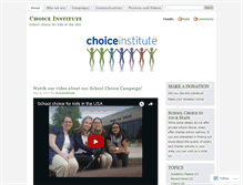 Tablet Screenshot of choiceinstitute.wordpress.com