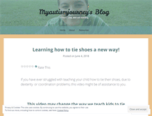 Tablet Screenshot of myautismjourney.wordpress.com