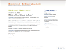 Tablet Screenshot of hakukoneet.wordpress.com