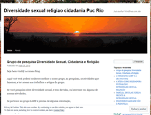 Tablet Screenshot of diversidadesexualreligiaocidadaniapucrio.wordpress.com
