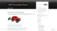 Desktop Screenshot of gpstrackingtoday.wordpress.com