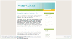 Desktop Screenshot of gymratconfidential.wordpress.com