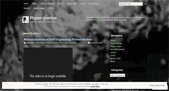 Desktop Screenshot of emergentpoesis.wordpress.com