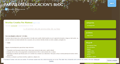 Desktop Screenshot of parvuloseneducacion.wordpress.com