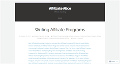 Desktop Screenshot of affilliatealice.wordpress.com