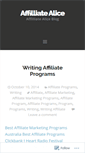 Mobile Screenshot of affilliatealice.wordpress.com