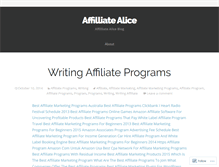 Tablet Screenshot of affilliatealice.wordpress.com