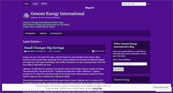 Desktop Screenshot of genesisenergyinternational.wordpress.com