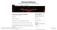 Desktop Screenshot of historicalhistrionics.wordpress.com