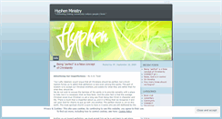 Desktop Screenshot of hyphenministry.wordpress.com