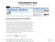 Tablet Screenshot of outlookaddins.wordpress.com
