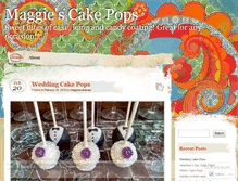 Tablet Screenshot of maggiescakepops.wordpress.com