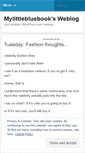 Mobile Screenshot of mylittlebluebook.wordpress.com