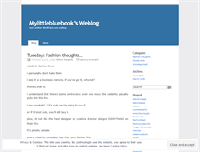 Tablet Screenshot of mylittlebluebook.wordpress.com
