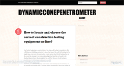 Desktop Screenshot of dynamicconepenetrometer.wordpress.com