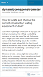 Mobile Screenshot of dynamicconepenetrometer.wordpress.com