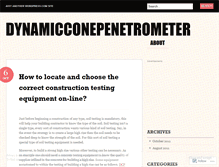 Tablet Screenshot of dynamicconepenetrometer.wordpress.com