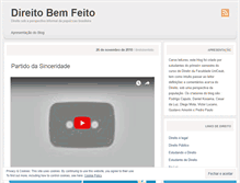 Tablet Screenshot of direitobemfeito.wordpress.com