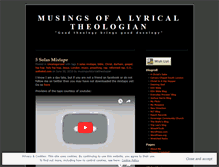 Tablet Screenshot of musingsofalyricaltheologian.wordpress.com