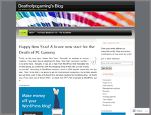 Tablet Screenshot of deathofpcgaming.wordpress.com