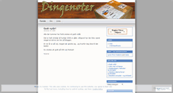 Desktop Screenshot of dingenoter.wordpress.com