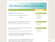 Tablet Screenshot of bioticresources.wordpress.com