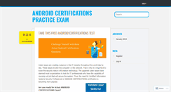 Desktop Screenshot of androidcertifications.wordpress.com