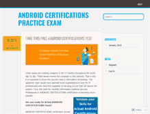 Tablet Screenshot of androidcertifications.wordpress.com