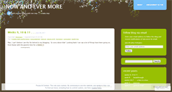 Desktop Screenshot of nowandevermore.wordpress.com