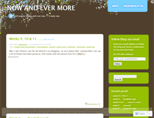 Tablet Screenshot of nowandevermore.wordpress.com