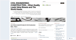 Desktop Screenshot of civilconstructionresourcez.wordpress.com